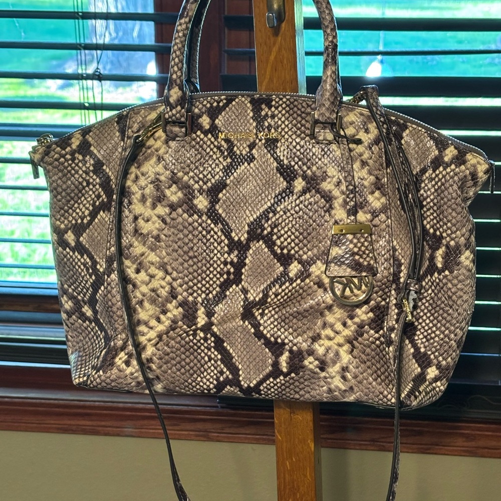 Michael Kors Snake Print Satchel